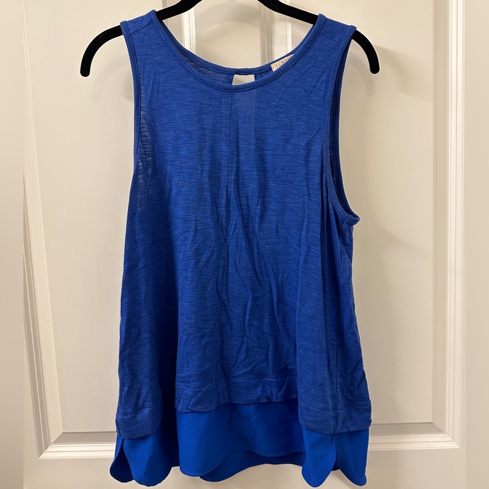 [J. Crew] Cobalt Blue Keyhole Tank
